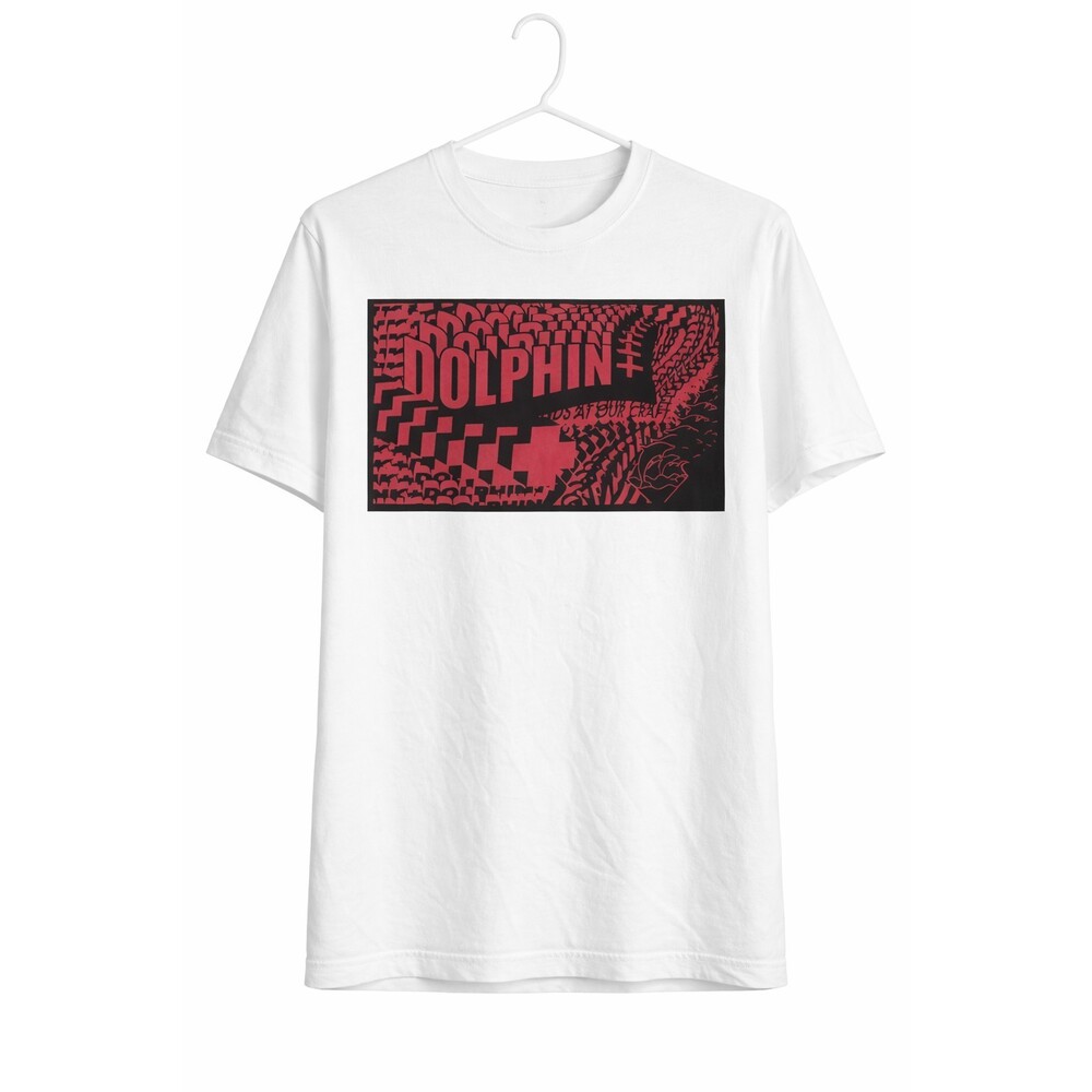 Pink Dolphin T-shirt Graphic Print White Large New Sz L Stylish L100